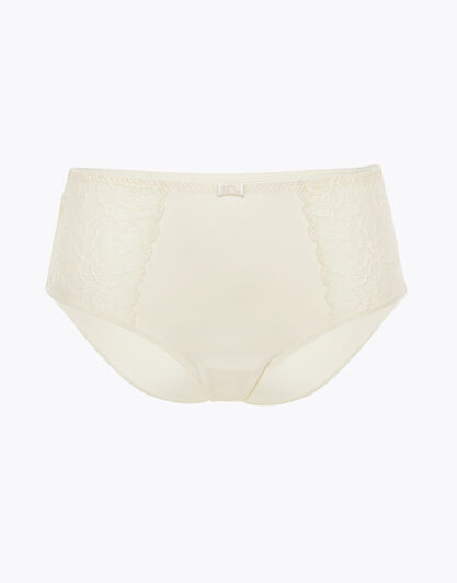 Slip alto, avorio, in pizzo e microfibra, , LOVABLE