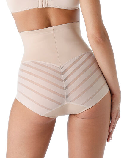 Guaina Vita Alta Fancy Shaping in microfibra modellante e tulle, cipria, , LOVABLE