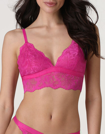 Reggiseno Triangolo Senza Ferretto Petal Lace in pizzo, fucsia, , LOVABLE