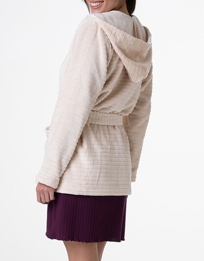 Vestaglia in Pelliccetta Jacquard, avorio perlato, , LOVABLE