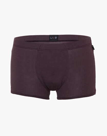 Boxer in cotone modal piquet, bordeaux, , LOVABLE