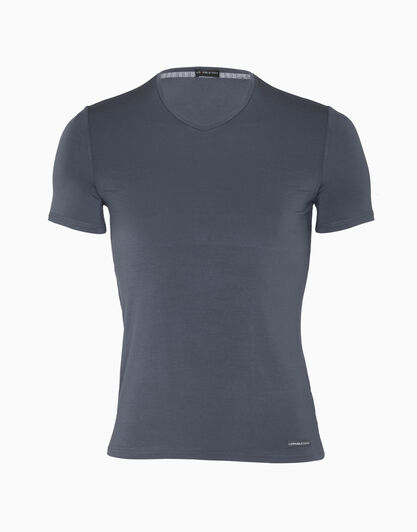 T-shirt grigio medio, in micromodal con scollo a V, , LOVABLE
