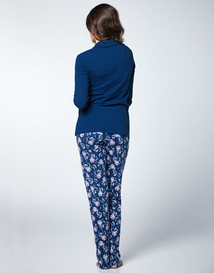 Pigiama pesante in interlock, blu, , LOVABLE