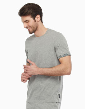T-shirt in jersey, grigio melange, , LOVABLE