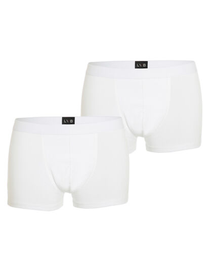 Bipack boxer in cotone elasticizzato, bianco, , LOVABLE