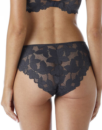 Slip Lacy Flower in pizzo elasticizzato, grigio antracite, , LOVABLE