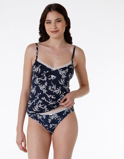 Top My Daily Comfort in microfibra, blu con stampa, , LOVABLE
