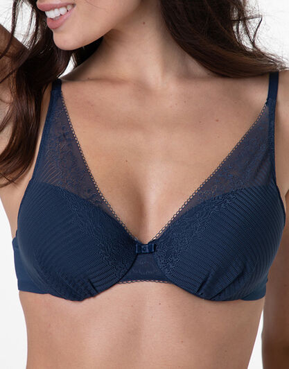 Reggiseno con Ferretto leggermente imbottito Sensual Touch Exclusive, blu notte, , LOVABLE