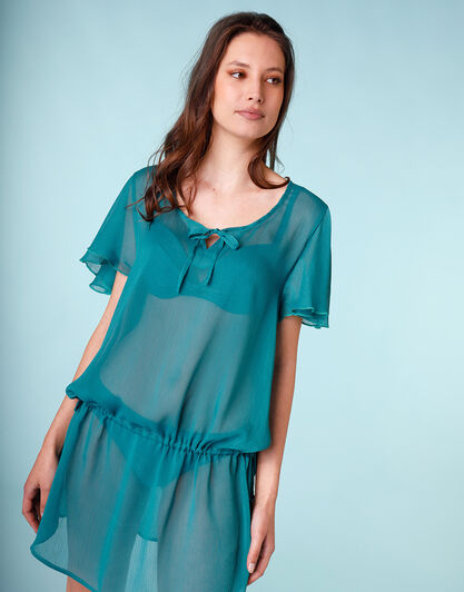 Abitino in chiffon, smeraldo, , LOVABLE