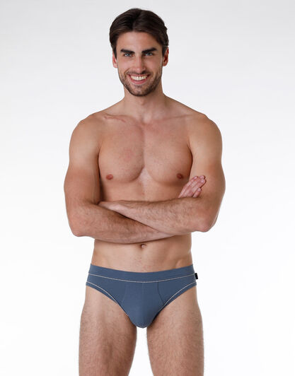 Slip uomo in cotone Supima, azzurro polvere, , LOVABLE