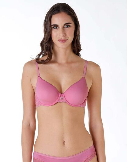Reggiseno con ferretto imbottito Smooth Fancy in pizzo e microfibra, rosa, , LOVABLE