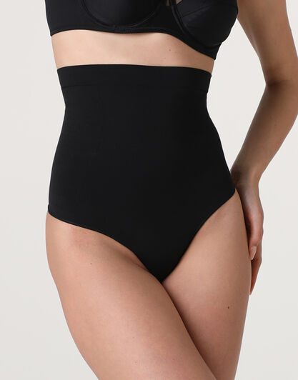 Guaina Perizoma Vita Alta modellante Silhouette Shaping in microfibra, nero, , LOVABLE