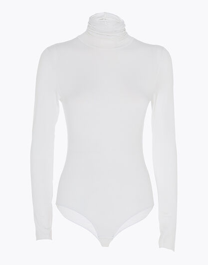 Body a collo alto e manica lunga in modal, bianco, , LOVABLE