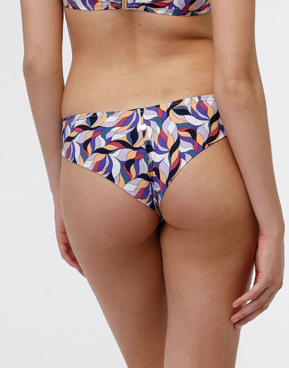 Costume brasiliano in microfibra lucida Printed shiny micro, stampa multicolor, , LOVABLE