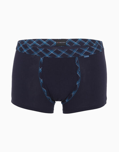 Boxer blu notte in cotone elasticizzato, , LOVABLE