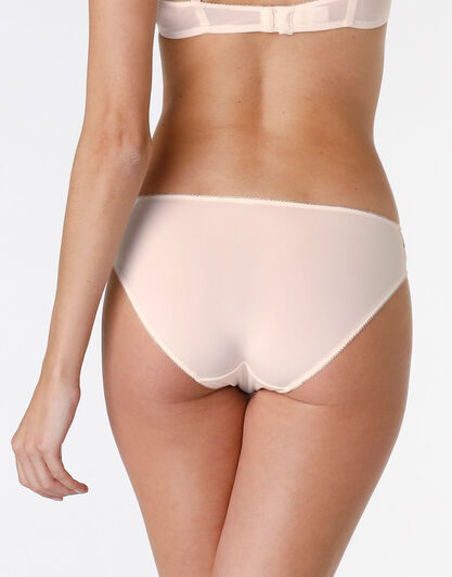 Slip Sophisticated Lace in microfibra e pizzo, avorio e bordeaux, , LOVABLE