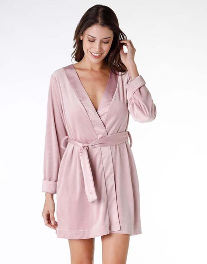 Vestaglia donna in ciniglia, rosa, , LOVABLE