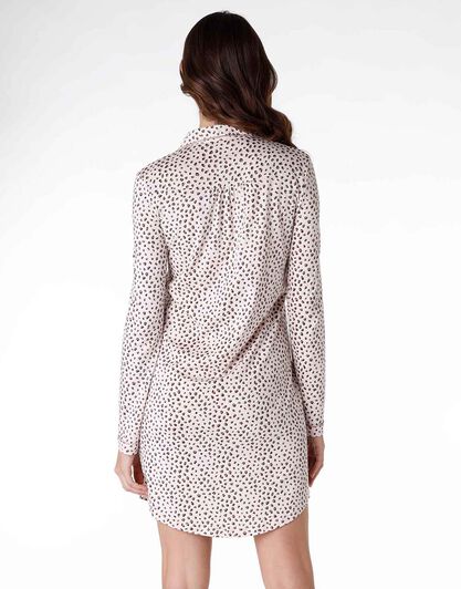Camicia da notte in jersey di cotone modal, stampa animalier, , LOVABLE