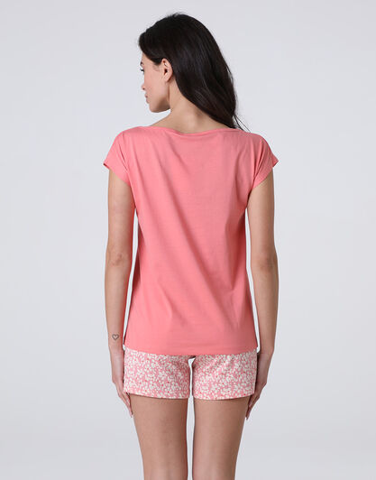 Pigiama Corto in Jersey, rosa pesco, , LOVABLE