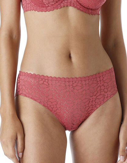 Slip vita alta Value Elegance in pizzo elastico, rosa blush, , LOVABLE