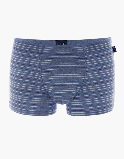 Boxer Rephined Cotton Modal, blu melange a righe, , LOVABLE