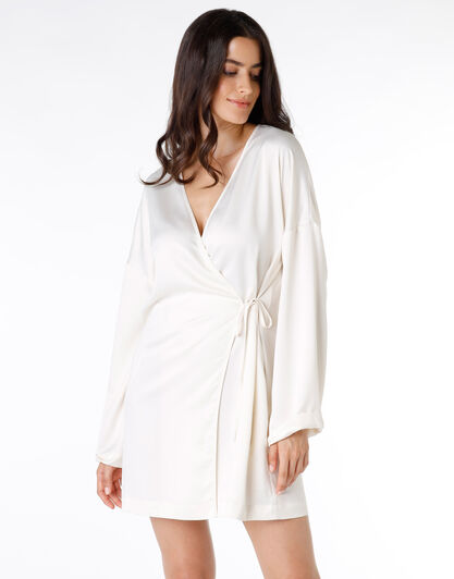 Kimono donna in satin, bianco seta, , LOVABLE