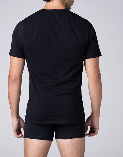 T-shirt scollo a V Cool Sensation in Stretch Cotton, nero,  T-shirt scollo a V Cool Sensation in Stretch Cotton, nero, , LOVABLE