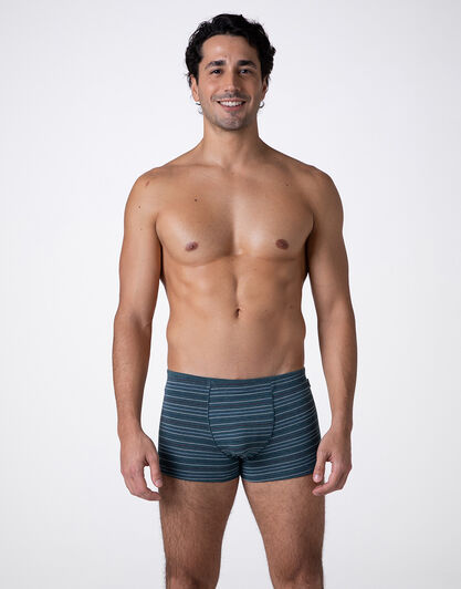 Boxer Rephined Cotton Modal, verde righe, , LOVABLE