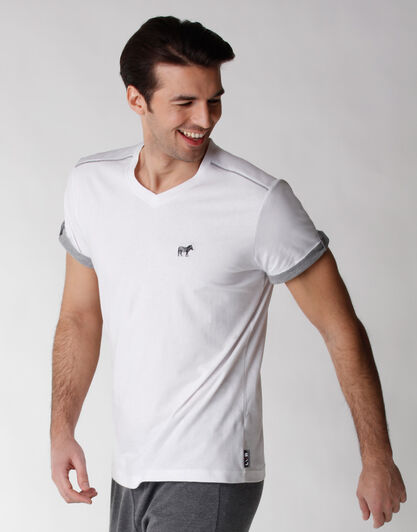 T-shirt manica corta 100% cotone, bianco, , LOVABLE