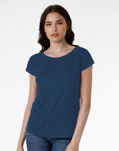 Maglia a maniche corte Basic Soul in viscosa, demin blu, , LOVABLE