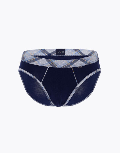 Slip uomo in cotone elasticizzato, blu navy, , LOVABLE