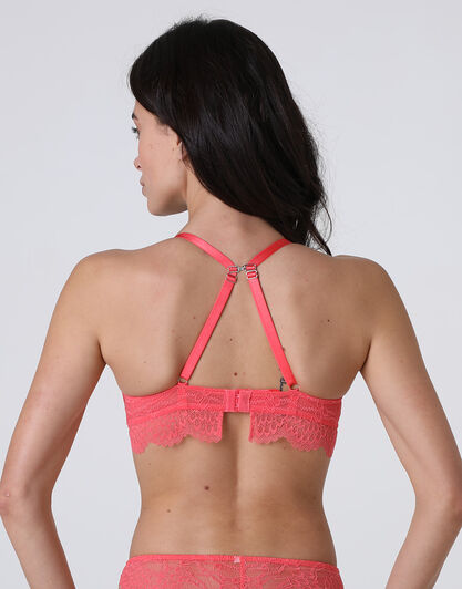 Reggiseno con ferretto push-up Galloon Lace in pizzo, corallo, , LOVABLE