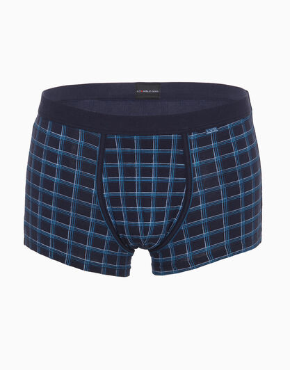 Boxer stampa check in cotone elasticizzato, , LOVABLE