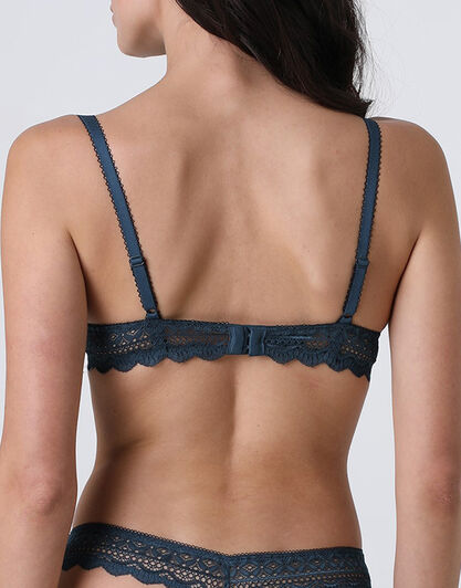 Reggiseno Imbottito con Ferretto Graphic Lace in pizzo, ottanio, , LOVABLE