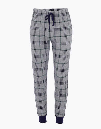 Pantalone in interlock di cotone, grigio melange stampato, , LOVABLE