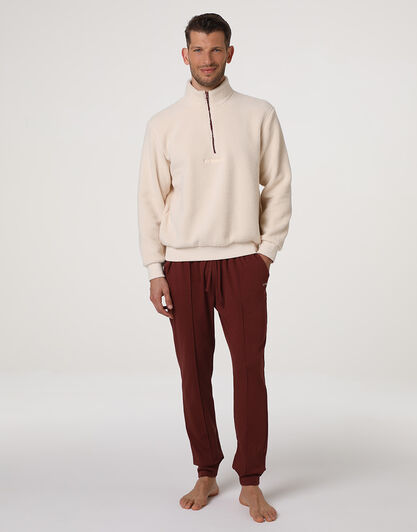 Homewear con Zip Pelliccetta e Interlock, avorio, , LOVABLE