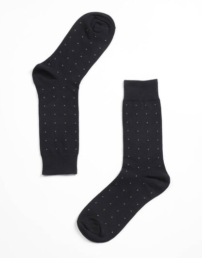 Calzini Corti Fancy Cotton, blu oceano pois avorio, , LOVABLE