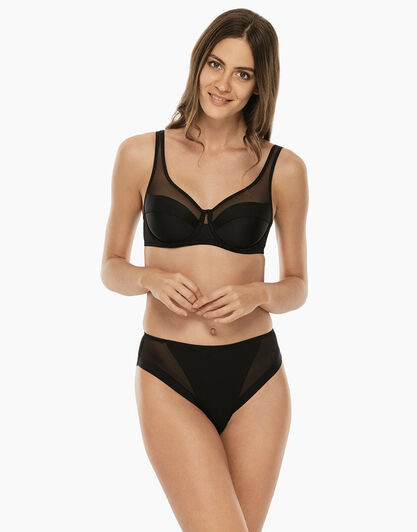 Reggiseno con ferretto Modern Shaping in microfibra, nero, , LOVABLE