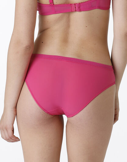 Slip Celebrity in pizzo elastico e microfibra, lampone, , LOVABLE