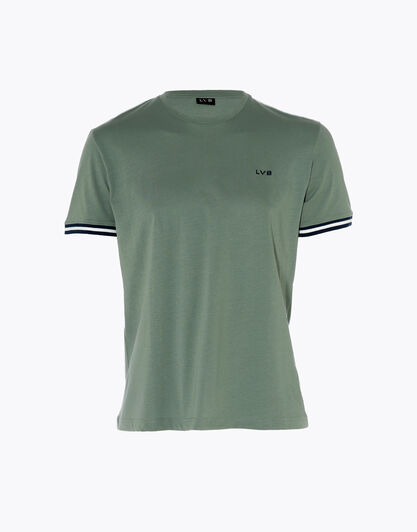 T-shirt del pigiama uomo in jersey di 100% cotone verde fango, , LOVABLE