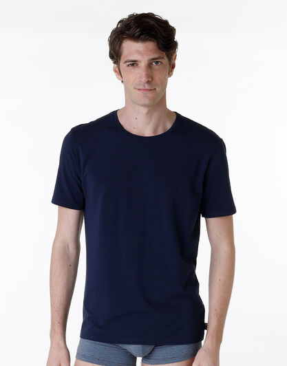 T-shirt girocollo Classic Cotton Modal, blu, , LOVABLE