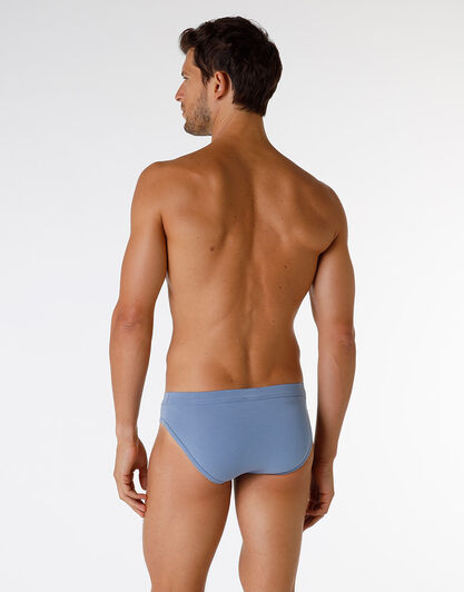 Slip Enriched Plain Cotton Modal in cotone e modal, azzurro polvere, , LOVABLE