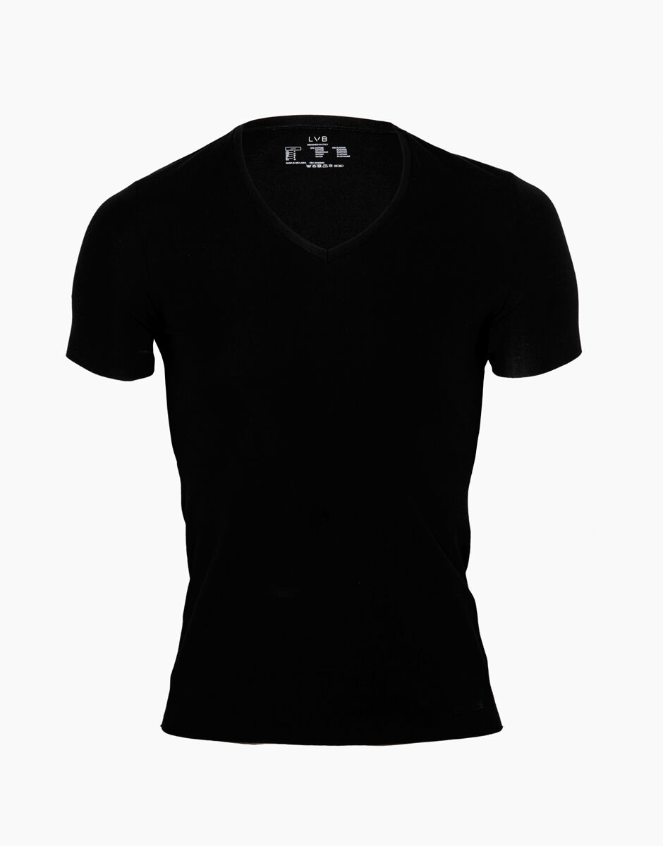 T shirt in cotone elasticizzato nera