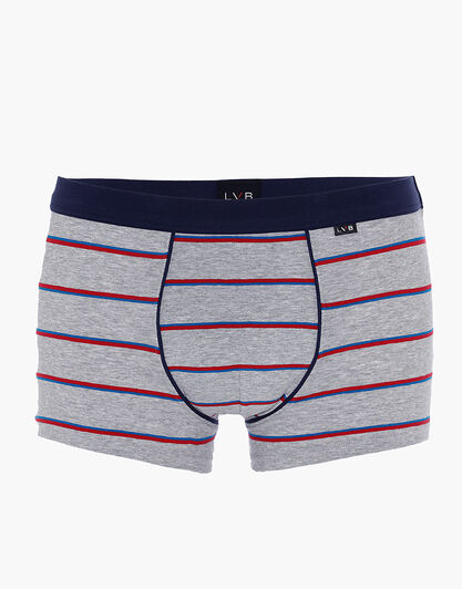 Boxer Casual Stretch Cotton, grigio melange rigato, , LOVABLE