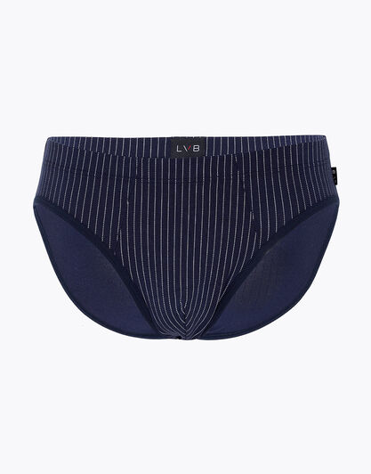 Slip uomo in cotone modal, stampa gessata blu navy, , LOVABLE