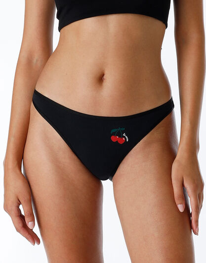 Slip Table Panties in cotone elasticizzato, nero, , LOVABLE