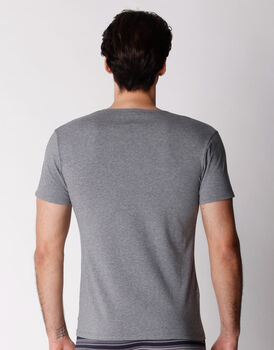 T-shirt in cotone elasticizzato, grigio melange, , LOVABLE