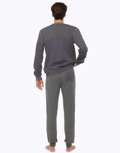 Pigiama interlock grigio scuro, , LOVABLE