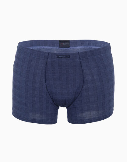 Boxer scacchiera blu in micromodal, , LOVABLE