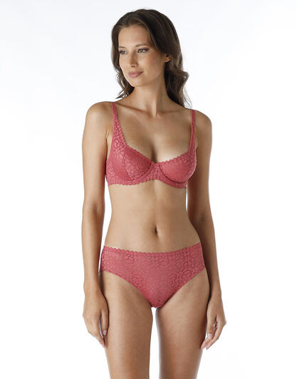 Slip vita alta Value Elegance in pizzo elastico, rosa blush, , LOVABLE